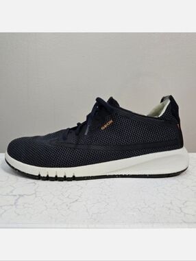 Geox Men's Navy Respira Fast In Sneakers, Size 8 ~ VGUC